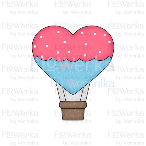 Heart Hot Air Balloon Cookie Cutter Etsy