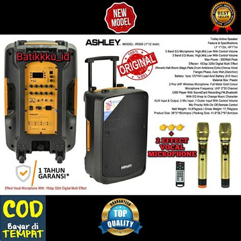 Jual Speaker Aktif Portable Ashley Ir Ir Original Inch