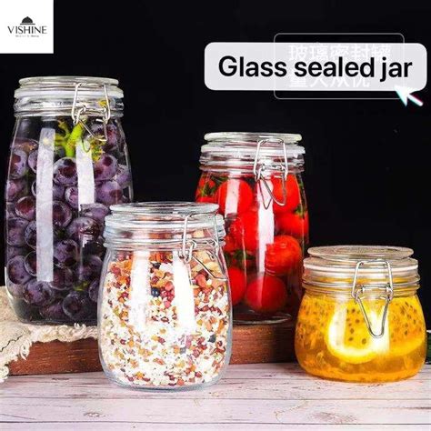 Airtight Jar Glass Food Bottle Pickle Jar Honey Bottle Wine Kimchi Jar With Lid Shopee Philippines