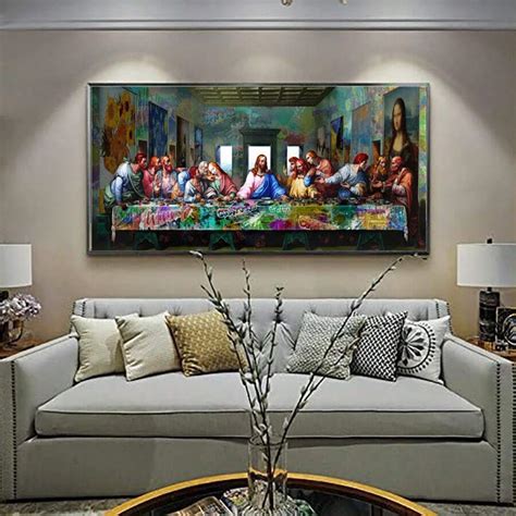 1pc The Last Supper Canvas Print For Living Room Home Decor Wall