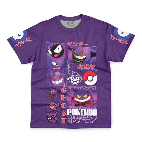 Gengar V5 Pokemon Streetwear T Shirt Anime Ape