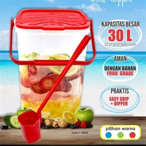 Jual Tempat Es Buah Gayung Liter Lucky Bird Toples Es Buah