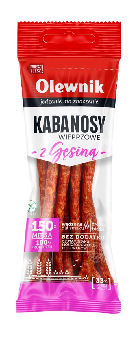 Kabanosy wieprzowe z gęsiną