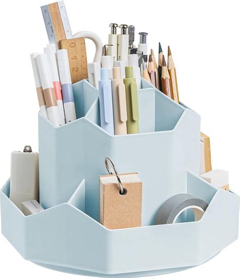 Draaibare Pennenhouder Bureau Organizer 9 Vakken Pennenorganizer