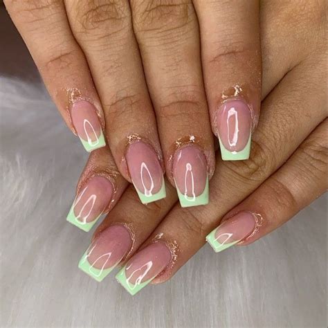 Green French Tip Nails 40 Designs You Will Fall In Love With Nail