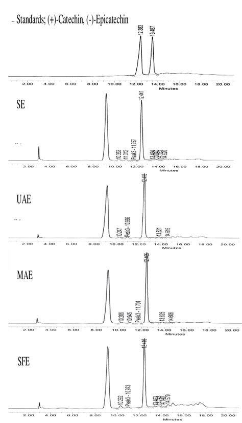 Chromatograms For Flavonoids Separation Using Hplc Se Solvent