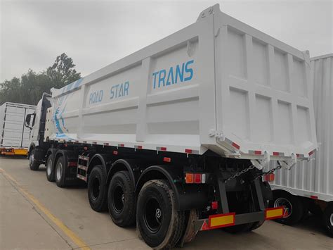 Heavy Duty 3 Axle Dump Truck Semi Trailer 45 Cubic Meters Dump Trailer