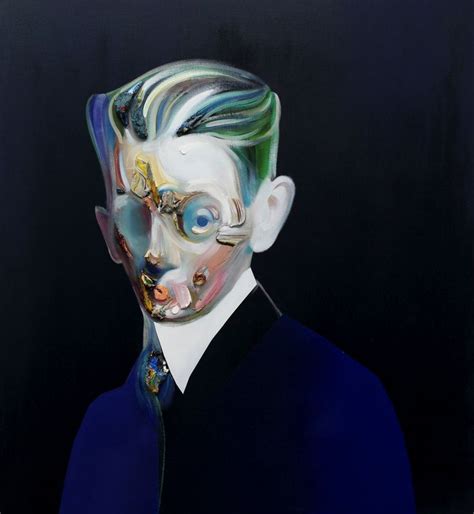 Ryan Hewett Titanium White Collar 2016 Oil On Canvas 130 X 120 Cm