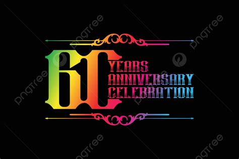 Vectordesigned Celebration Logo Template For 60th Anniversary Birthday