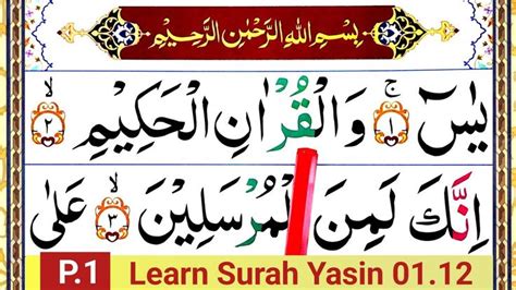 Learn Surah Yasin Word By Word Surah Yaseen Repeated How To Recite