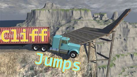 Cliff Jumps With Cars And Trucks Beamngdrive Crash Compilation Youtube