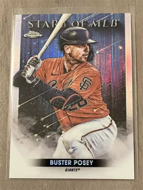 Carte D Insertion Buster Posey Topps Chrome Stars Of Mlb Giants