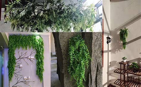 Pcs Artificial Persian Fern Hanging Plants Fake Boston Ferns Faux