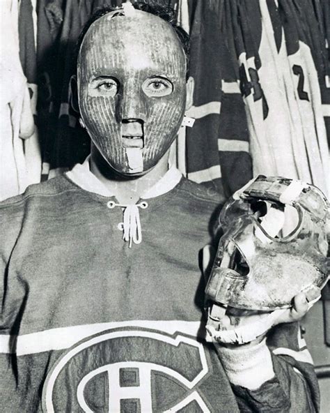 Jacques Plante Canadiens Primitive Goalie Mask Photo | Goalie mask ...