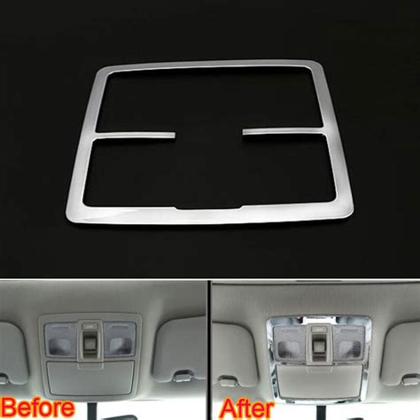 Bbq Fuka Chrome Abs Car Roof Dome Front Reading Light Lamp Cover Trim