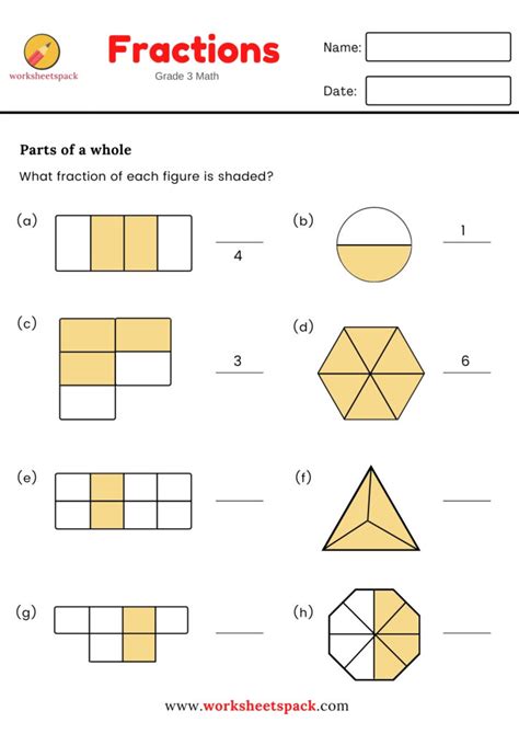 Simple Fractions Worksheets Worksheetspack