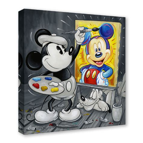 Mickey Paints Mickey 24Hx24W Disney MICKEY MOUSE Fine Wall Art By Tim