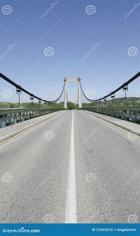 Road on a suspended bridge stock photo. Image of strut - 27623510