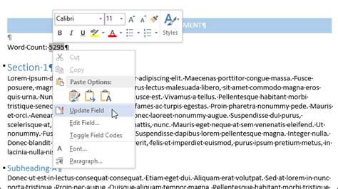 How To Insert A Word Count Into Your Word Document