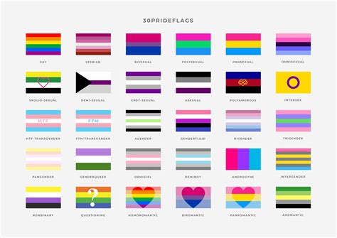 Identity Pride Flags Set Pride Month Flag Of Gay Transgender