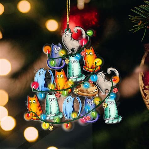 Amazing Cats Christmas Tree Ornament Cat Lover Christmas Etsy