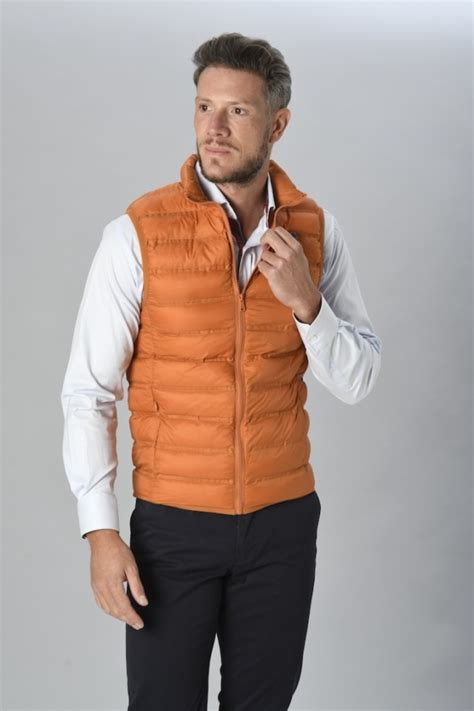 Chaleco Gilet 3 naranja Catálogo FABIO BARETTI Moda Uomo Ropa Hombre