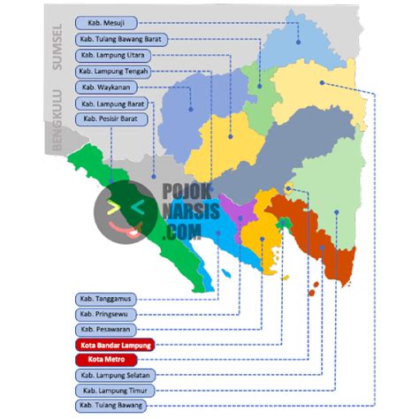 Peta Provinsi Lampung Hd Infografis Powerpoint Pojok Narsis