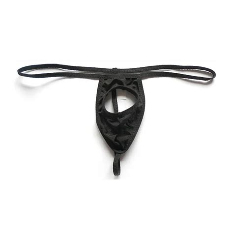Open Hole Sexy Male G String Underwear Thongs Male Fashion Super Sexy Sheer Mens Gay Thongs