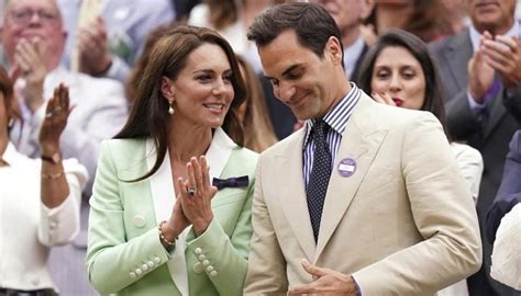 Wimbledon 2023: The Princess of Wales and Roger Federer are seated in ...