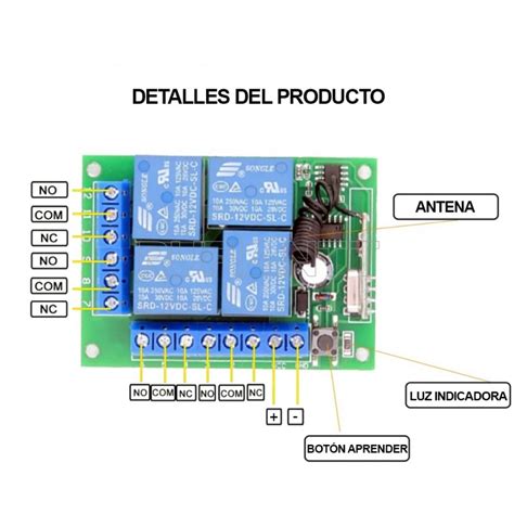 Rele Inalambrico Canales V Control Remoto Mhz