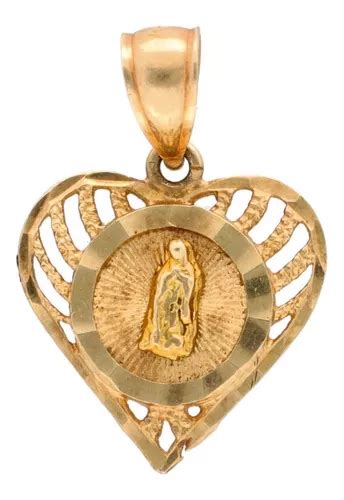 Medalla De Oro Amarillo 14k Motivo Virgen De Gpe 2 3 Gramos