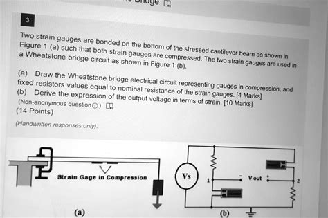 Solved Two Strain Gauges Are Bonded On The Bottom Of The Stressed