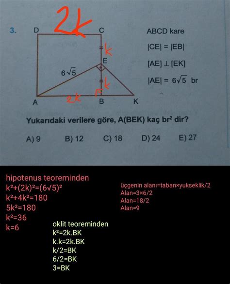 Geometri Kare Sorusu Z Ml Olsun L Tfen Eodev