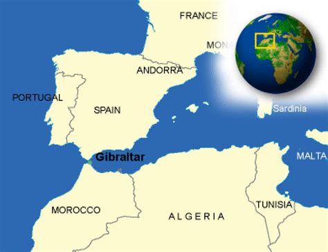 Gibraltar Map Terrain Area And Outline Maps Of Gibraltar