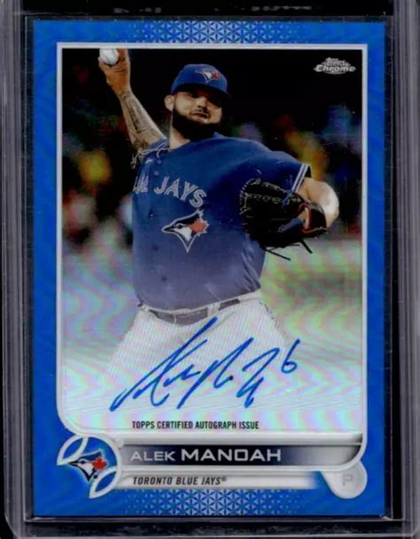 Topps Chrome Alek Manoah R Fracteur Bleu Autographe Auto