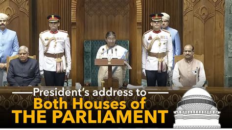 President Droupadi Murmu Addresses Both Houses Of The Parliament Youtube