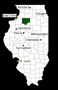 Location of Bureau County, IL, USA