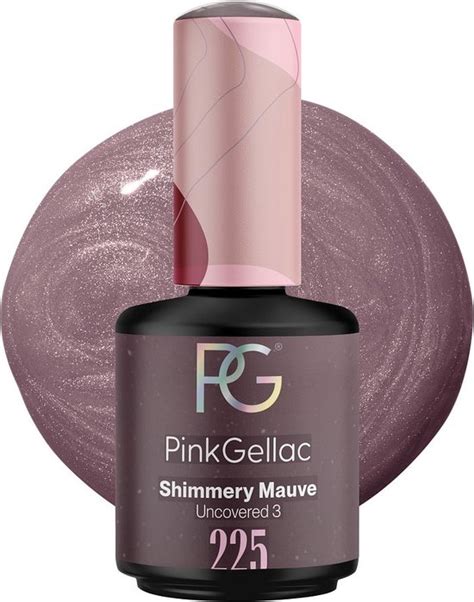 Pink Gellac 225 Shimmery Mauve Gellak 15ml Paarse Nagellak Met