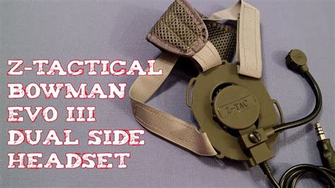 Review Z Tactical Bowman Style Evo Iii Dual Side Headset Od Youtube