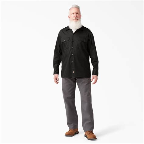 Flex Relaxed Fit Long Sleeve Twill Work Shirt Dickies Canada