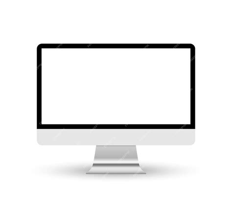 Premium Vector Computer Screen Mockup Realistic Computer Monitor Vector Illustration