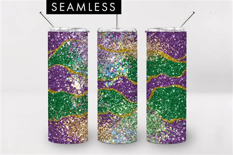 Oz Seamless Mardi Gras Tumbler Wrap Graphic By Freelingdesignhouse