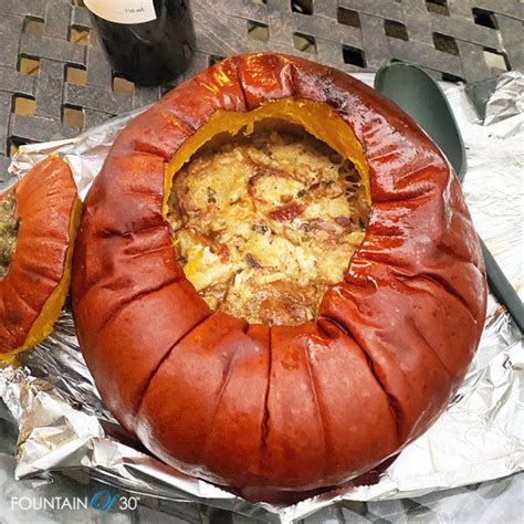 Simple And Delicious Savory Stuffed Pumpkin Is A Fall Party Hit