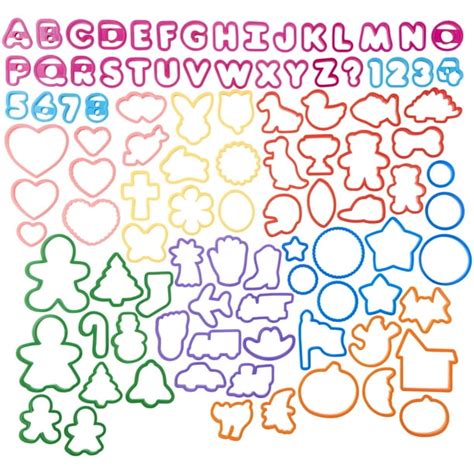 Wilton Alphabet, Numbers and Holiday Plastic Cookie Cutters, 101-Piece Set - Walmart.com ...