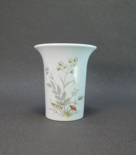 Vase Fine China Lichte Porzellan weiß handbemalt Blumen eBay