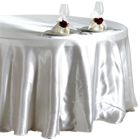 Buy Ivory Satin Round Tablecloth Pack Of Tablecloth At