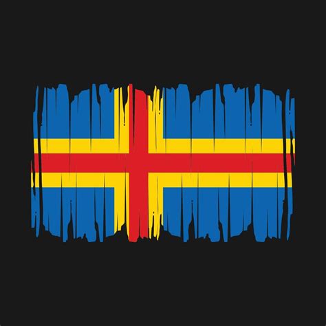 Aland Islands Flag Brush Vector Illustration Vector Art At