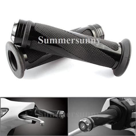 Black Aluminum Rubber Gel Hand Grips For Motorcycle Handlebar Dirt