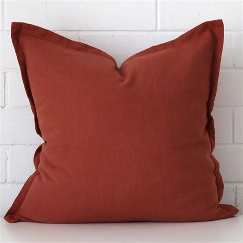 Pure Terracotta Linen Cushion Cover Large