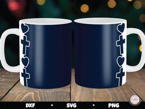 Mug Press Svg Design Cricut Mug Press Svg Christian Coffee Mug Cross